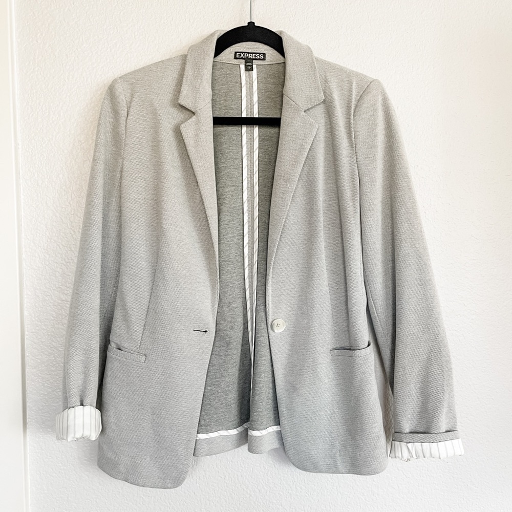 Gray Express Sweater Blazer